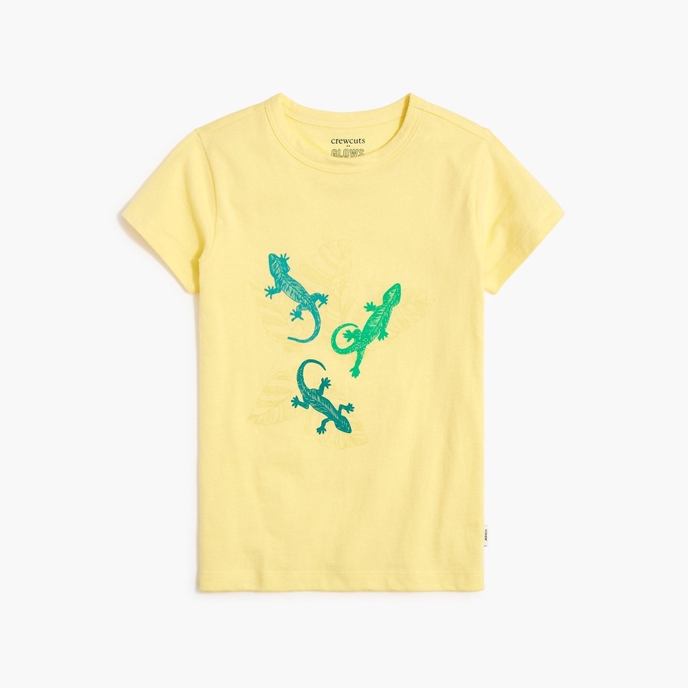 NWT J. Crew Boy's Glow in the Sun graphic tee XS needs wash dirt from pallet